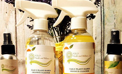 YOLO Health and Fitness all-natural cleaning products.